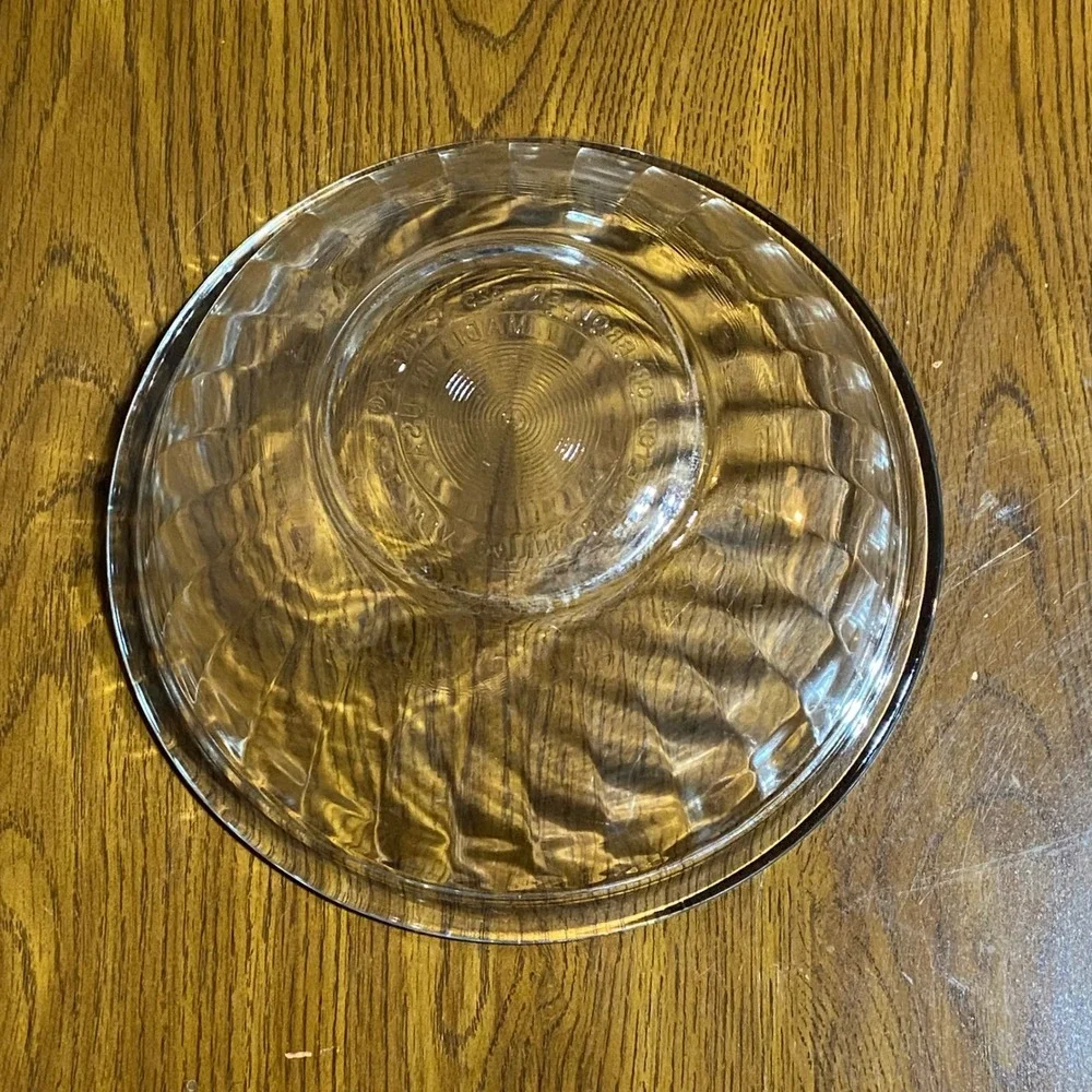 Pyrex 325 Clear‎ Glass Ribbed Mixing Bowl 2.5L Made in USA Vintage Kitchenware